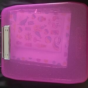 New Cute Purple Box with Stickers&Cute Paper& Markers inside